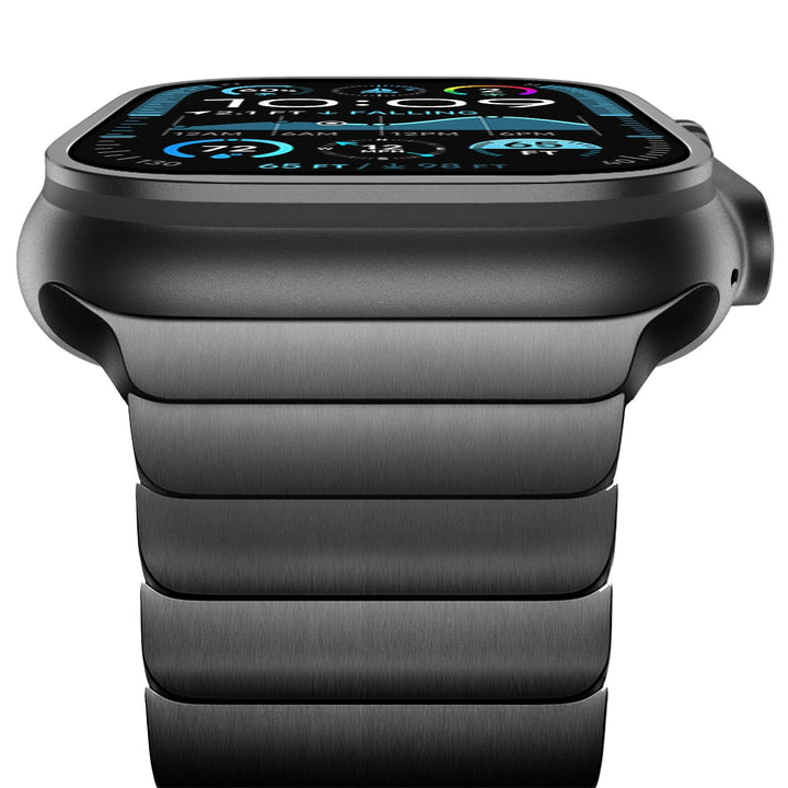 Edelstahl Gliederarmband Apple Watch 49/46/45/44mm Schwarz