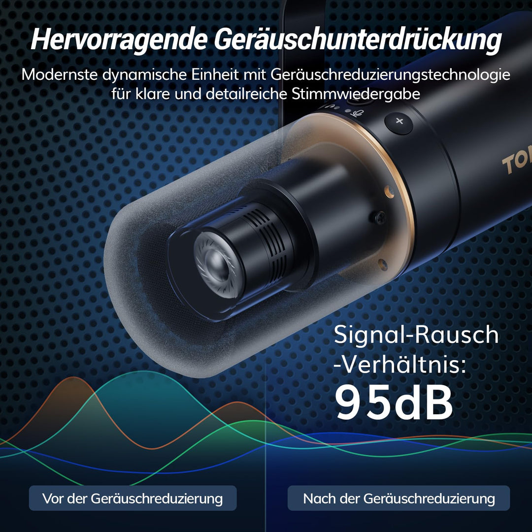Dynamisches USB/XLR Mikrofon Set mit Gelenkarm für Podcast - Bild 2