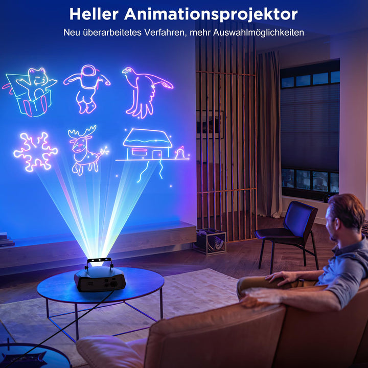 Discolicht 2W mit Bluetooth-App DIY-Animation und DMX512 für Party - Bild 5