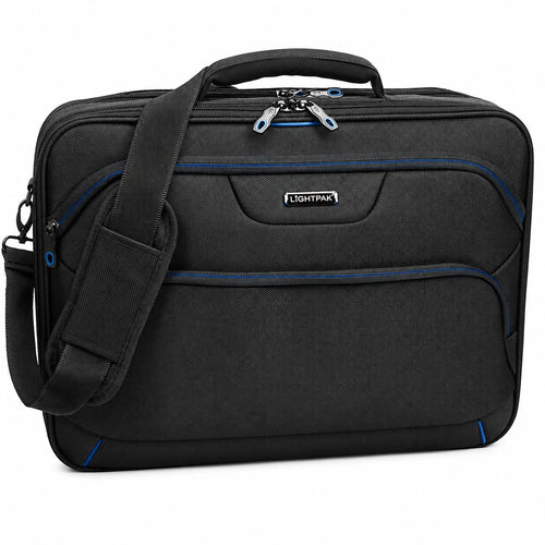 Laptoptasche 17 Zoll Polyester schwarz mit Schulterriemen Business