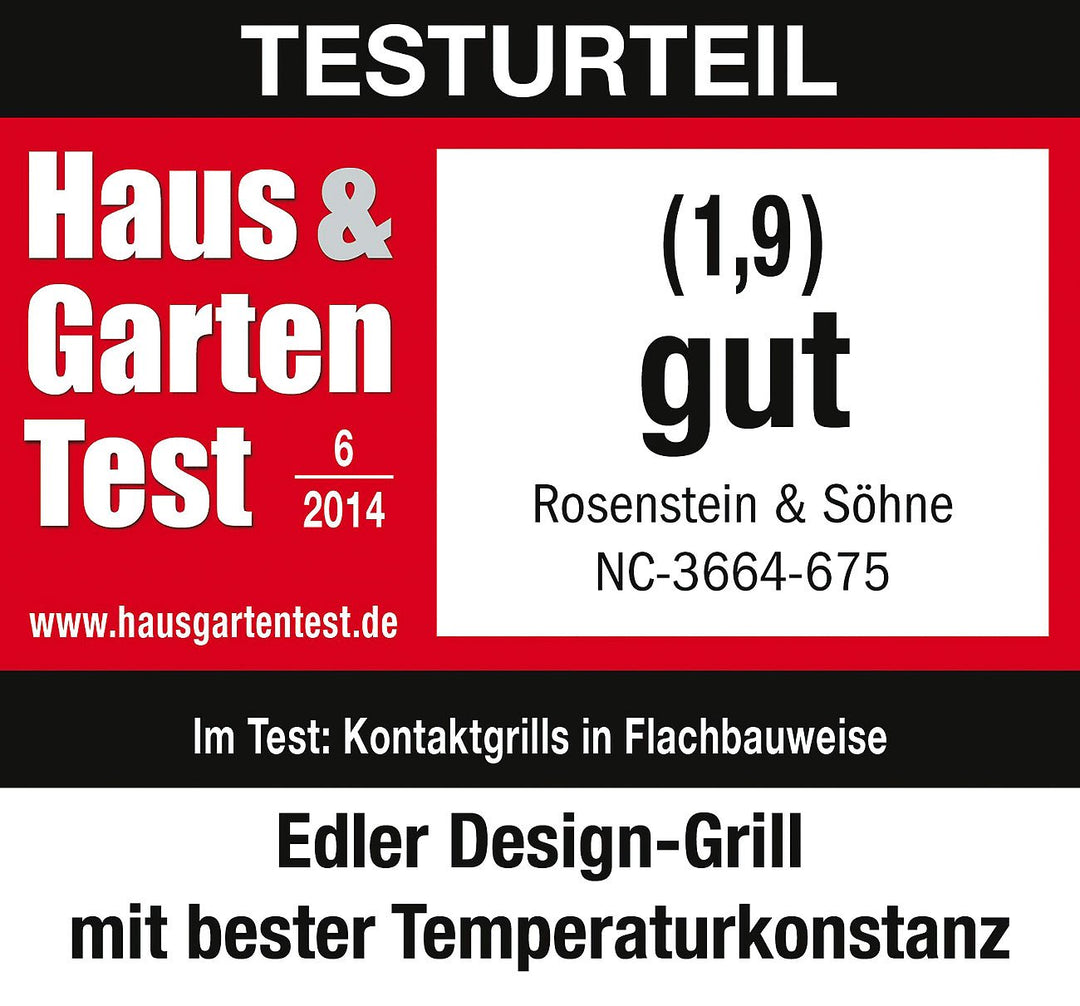 Tischgrill Glaskeramik mit Timer und Touch-Display 800 W 300°C - Bild 3