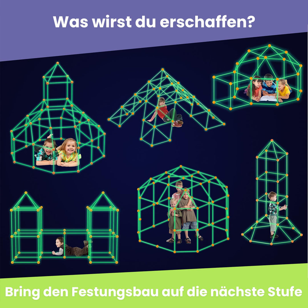 Höhlen-Bauset Kinder Leuchtend im Dunkeln 86 Stangen 44 Kugeln - Bild 5