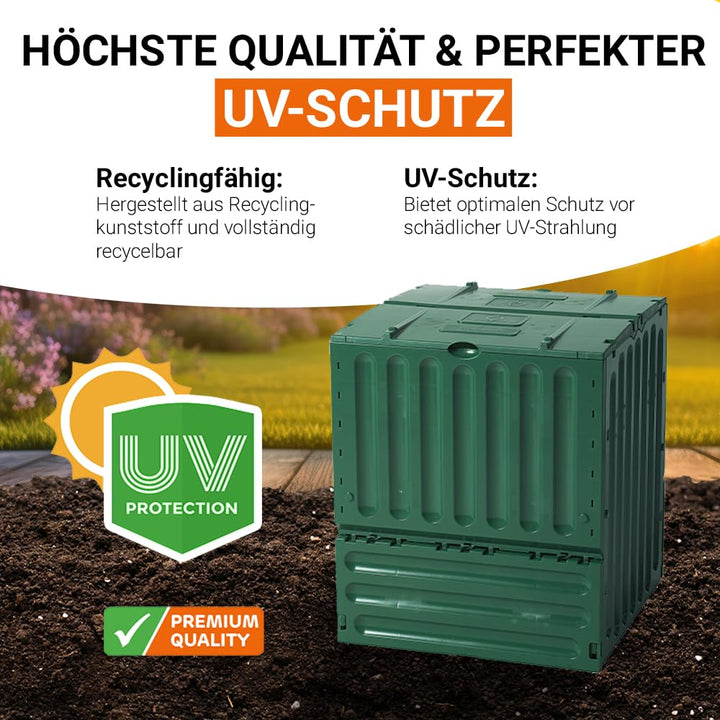 Komposter 600 Liter Recyclingkunststoff UV-schutz fuer Garten - Bild 6