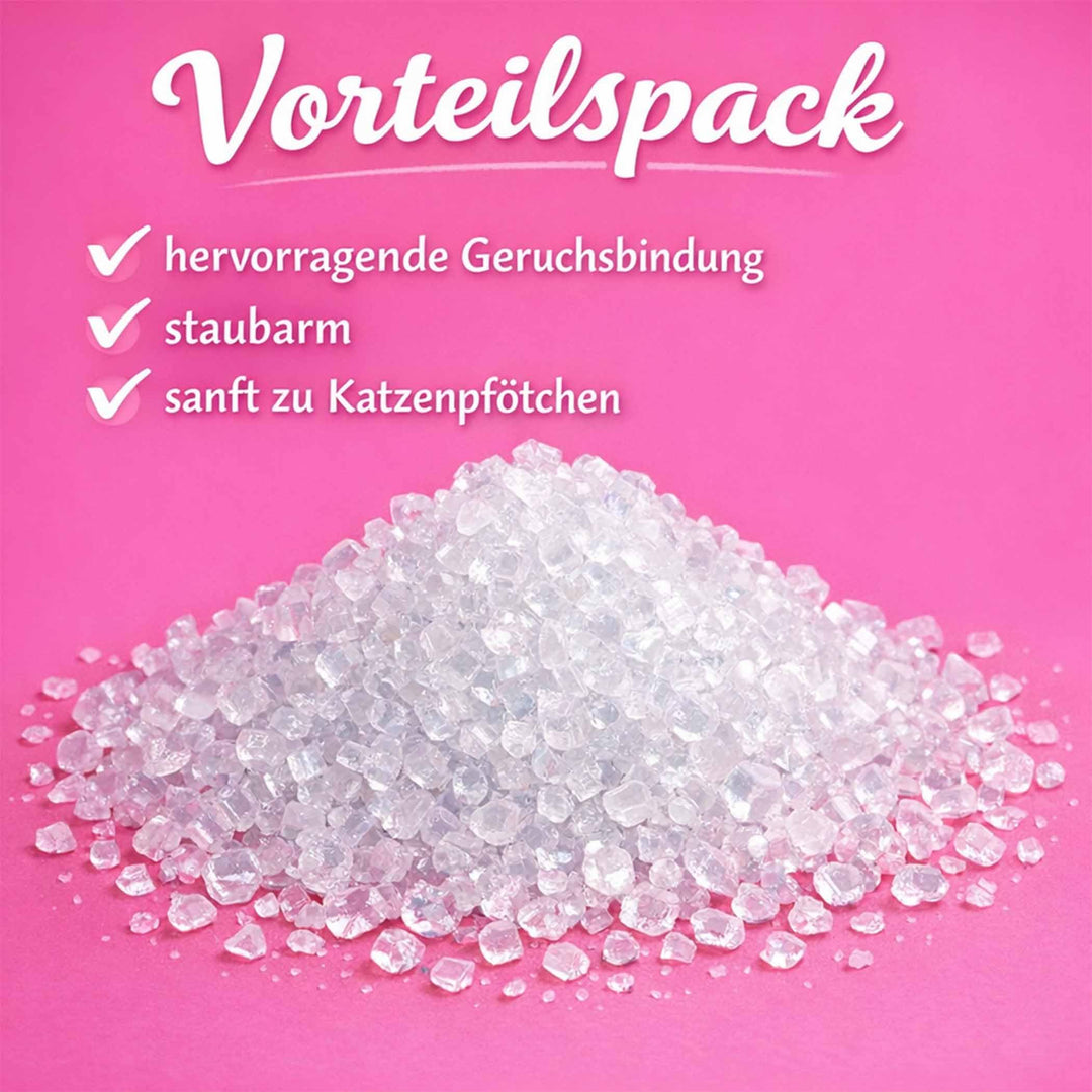 Silikat Katzenstreu 4x8l staubarm antibakteriell langanhaltend - Bild 3