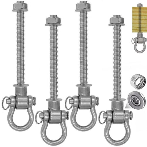Schaukelhaken Edelstahl 4er-Set für Holzbalken und Beton 675kg