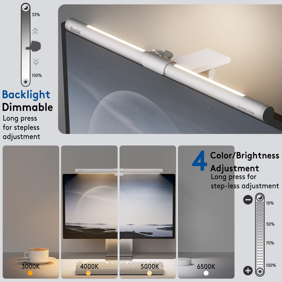 Monitor Lampe Curved 41 cm USB mit Fernbedienung Weiss - Bild 4