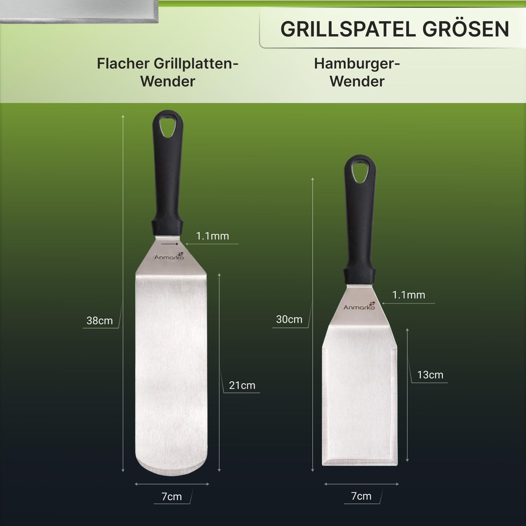 Pfannenwender-Set Edelstahl 3-teilig für Grill und Herd - Bild 11