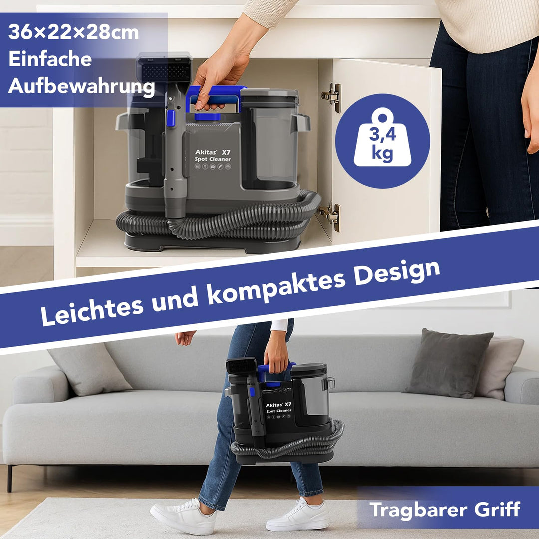 Waschsauger 600W Polsterreiniger mit 2-Tank-System für Sofa &amp; Auto - Bild 8