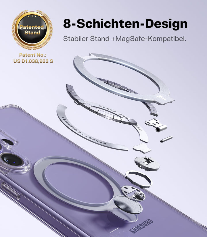 Handyhülle Samsung Galaxy S26 Ultra Klar 360° Magnet-Ständer - Bild 8