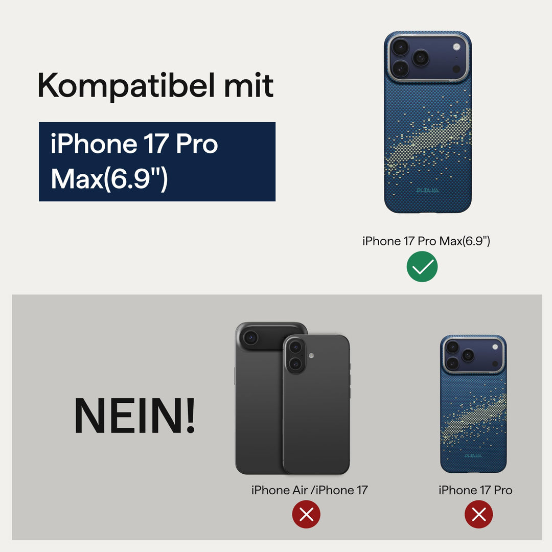 iPhone 17 Pro Max Hülle Aramidfaser MagSafe 1,18mm Milchstrasse - Bild 9