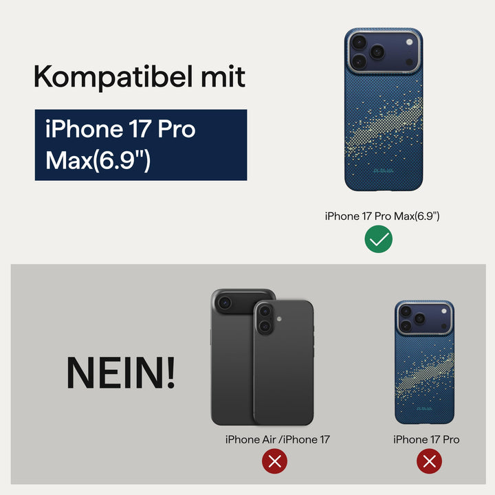 iPhone 17 Pro Max Hülle Aramidfaser MagSafe 1,18mm Milchstrasse - Bild 9