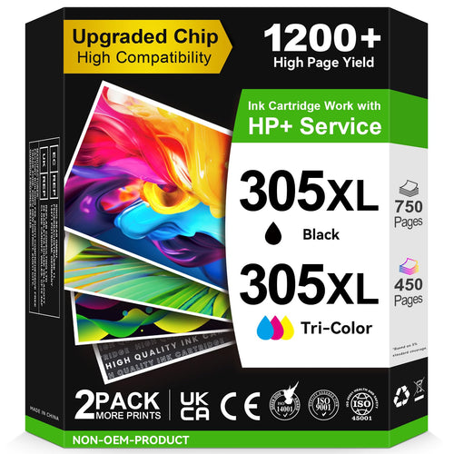 Druckerpatronen XL kompatibel HP 305 Schwarz+Farbe 2er-Set