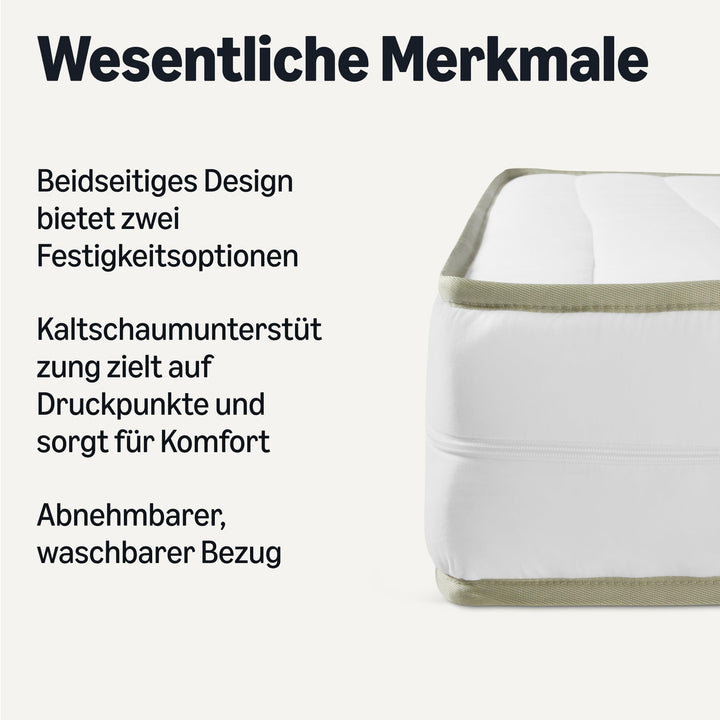 Kaltschaummatratze 7-Zonen H2/H3 wendbar 100x200 cm 18 cm Höhe - Bild 2