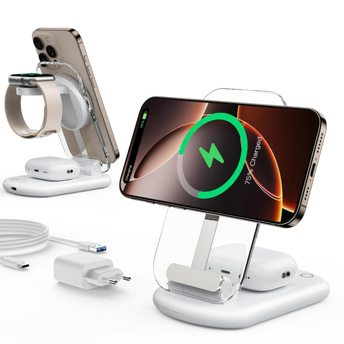 3-in-1 Ladestation faltbar fuer iPhone Apple Watch AirPods mit Nachtlicht