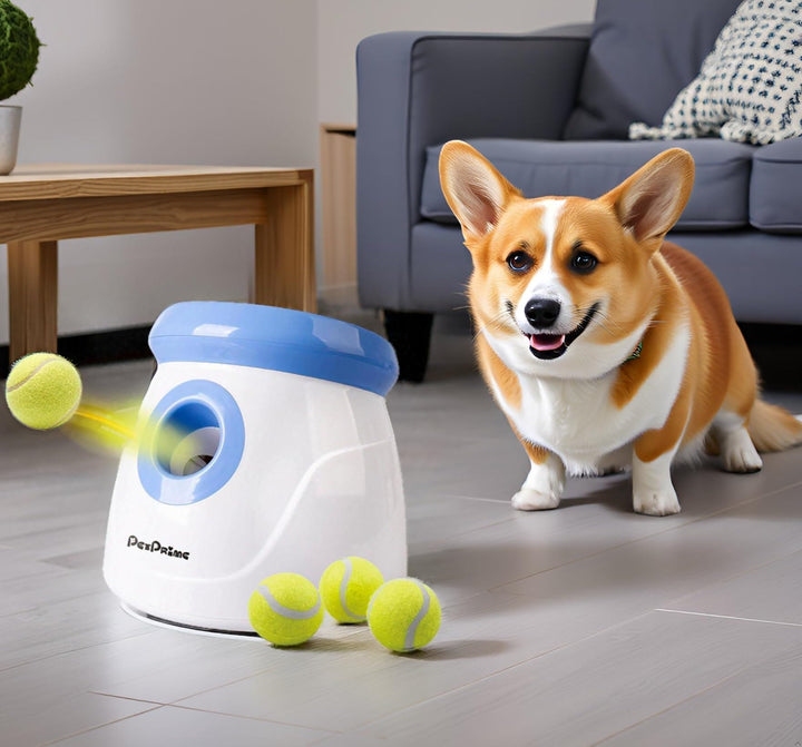 Automatischer Ballwerfer für Hunde 3-9 m Wurfweite mit 3 Tennisbällen - Bild 8