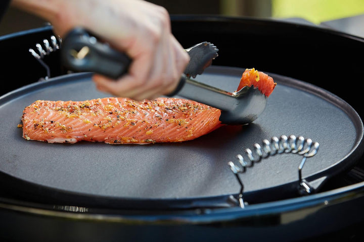 Grillplatte rund Gusseisen 2-seitig Ø 33cm für Kugelgrill - Bild 6