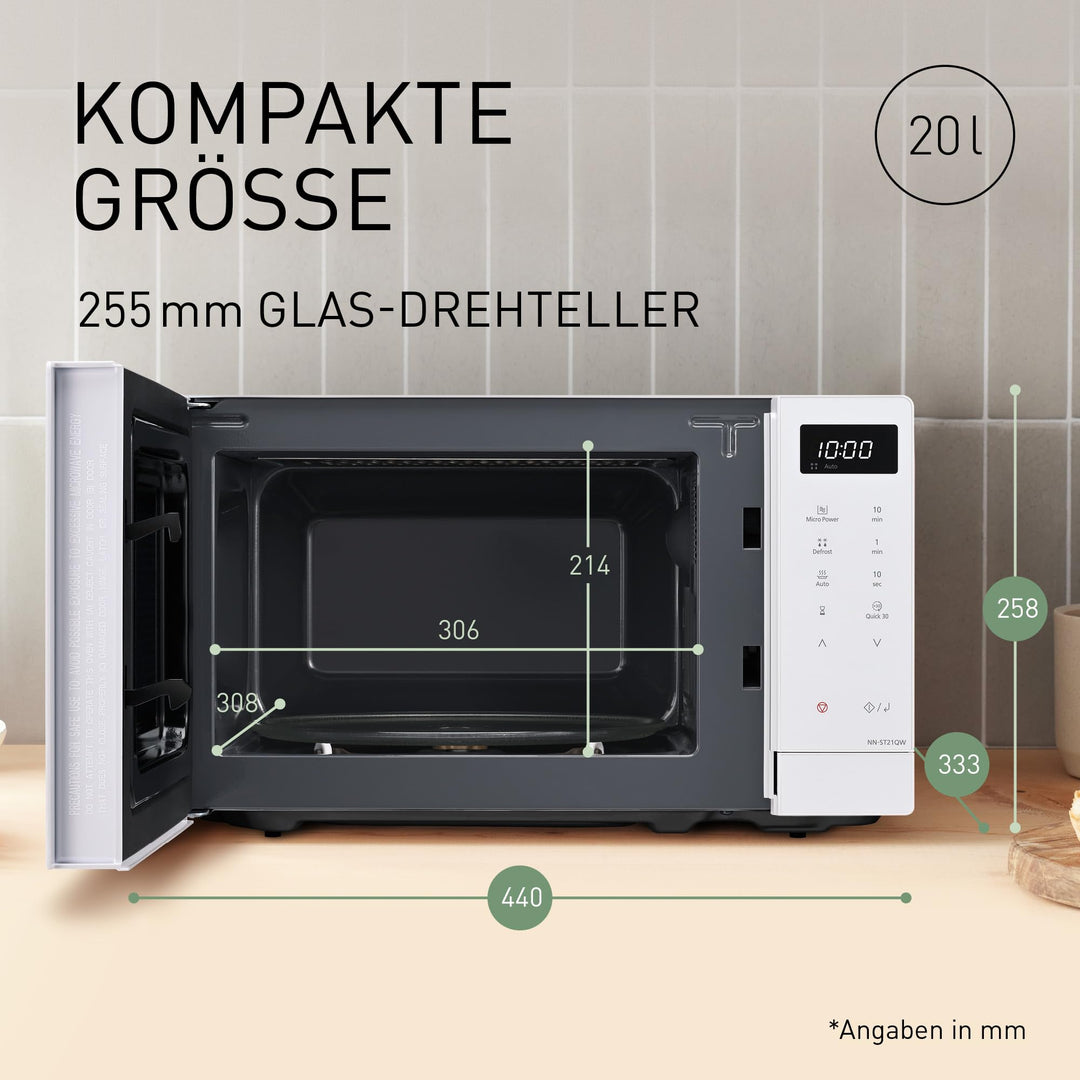 Mikrowelle 20L Solo 800W mit 11 Automatikprogrammen, Weiss - Bild 3