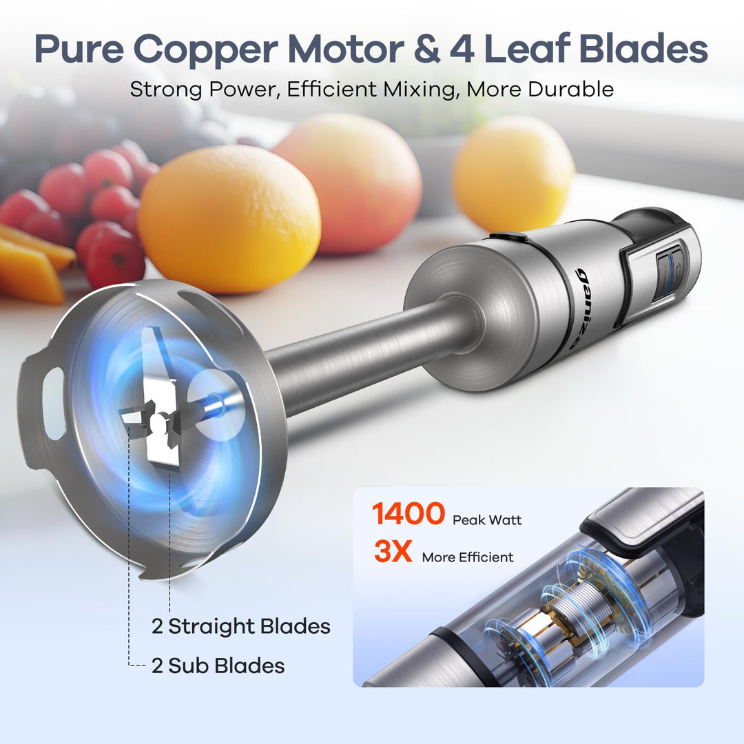 Stabmixer 10-in-1 mit 1200W Motor, 21 Stufen &amp; Turbo-Funktion - Bild 2