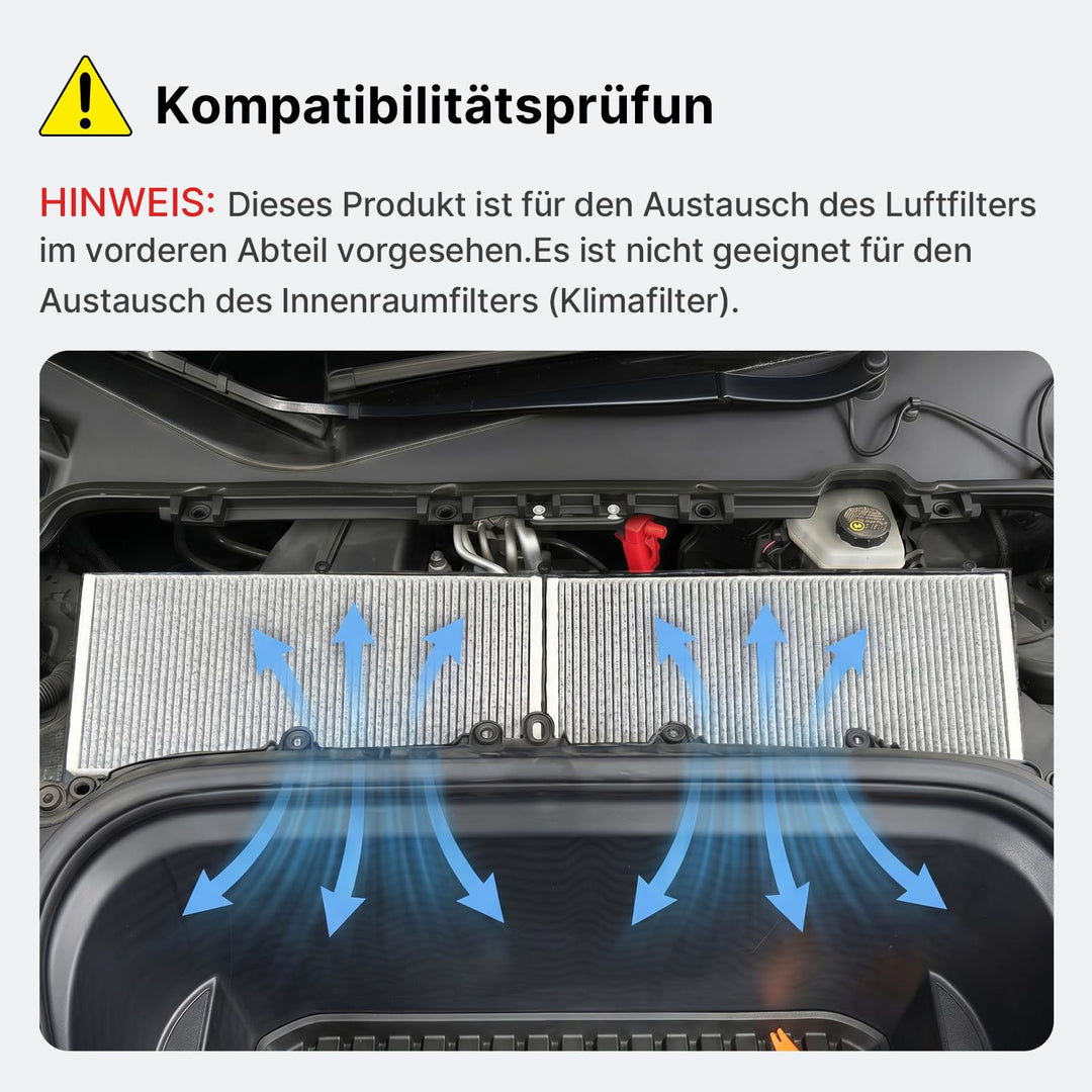 Innenraumluftfilter Tesla Model Y HEPA Aktivkohle 5-lagig 4er-Set - Bild 7