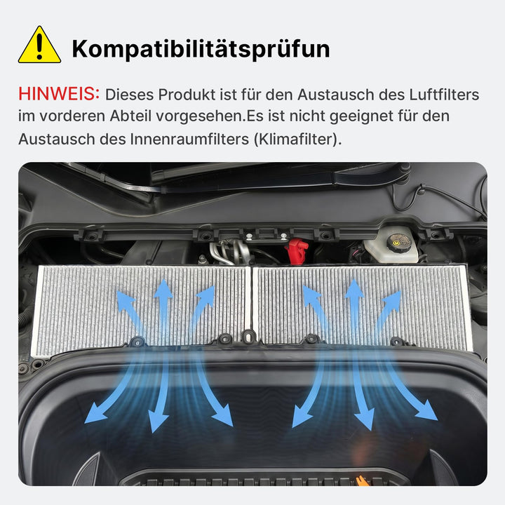 Innenraumluftfilter Tesla Model Y HEPA Aktivkohle 5-lagig 4er-Set - Bild 7