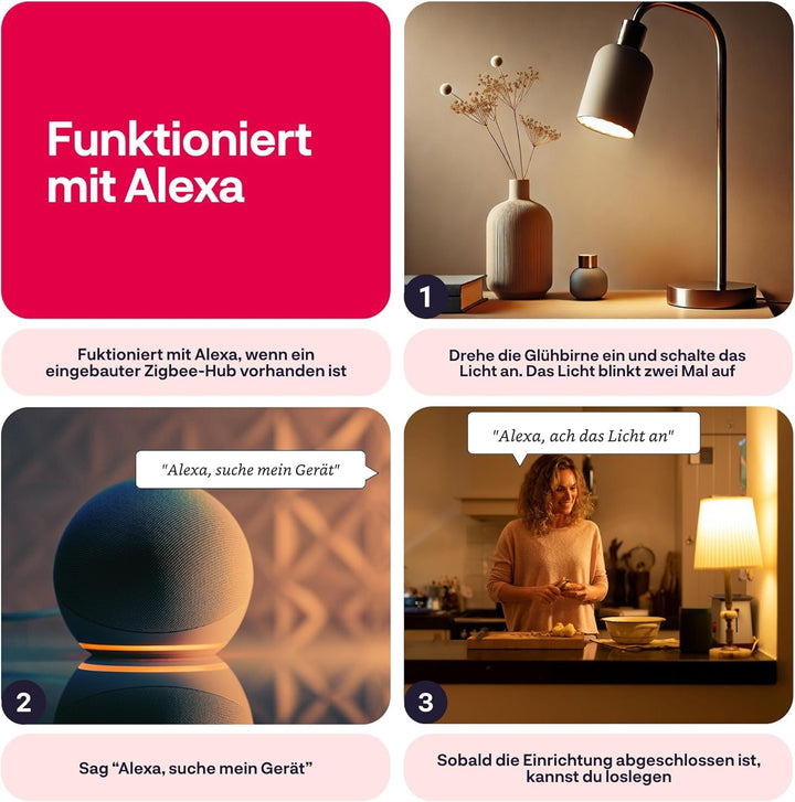 Smart LED Lampe E27 RGBW 16 Mio. Farben Zigbee 4er-Pack - Bild 10