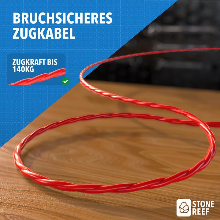 Kabeleinziehhilfe Fiberglas 30 m mit 5 Aufsätzen für Leerrohr - Bild 6