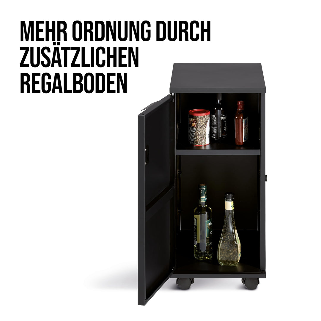 Grilltrolley modular magnetisch mit Rollen 34x47x76cm schwarz - Bild 2