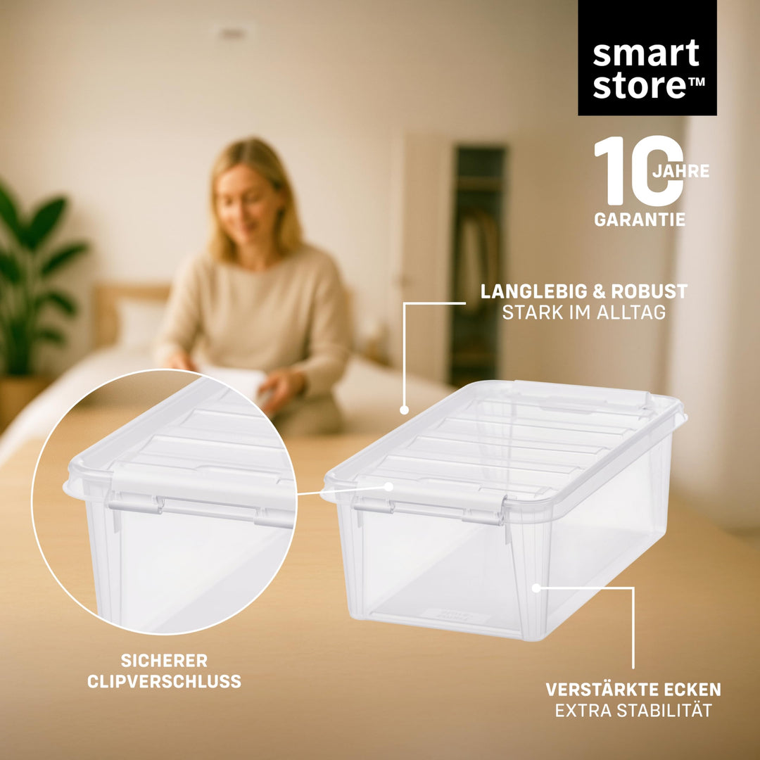 Aufbewahrungsboxen Kunststoff 4 l mit Deckel 8er-Set stapelbar - Bild 3
