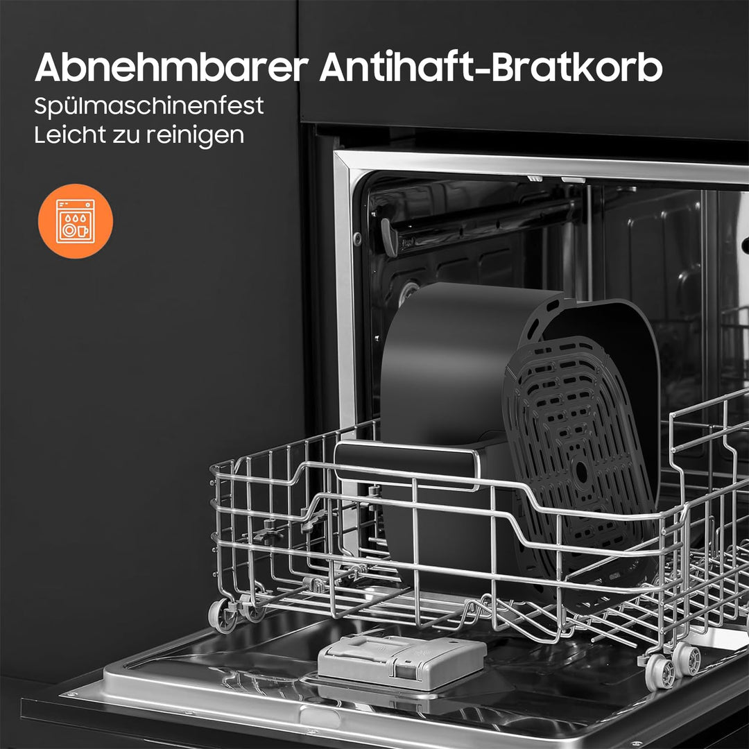 Heissluftfritteuse 6,5L XL 1700W Metall-Innenraum 8 Programme - Bild 7