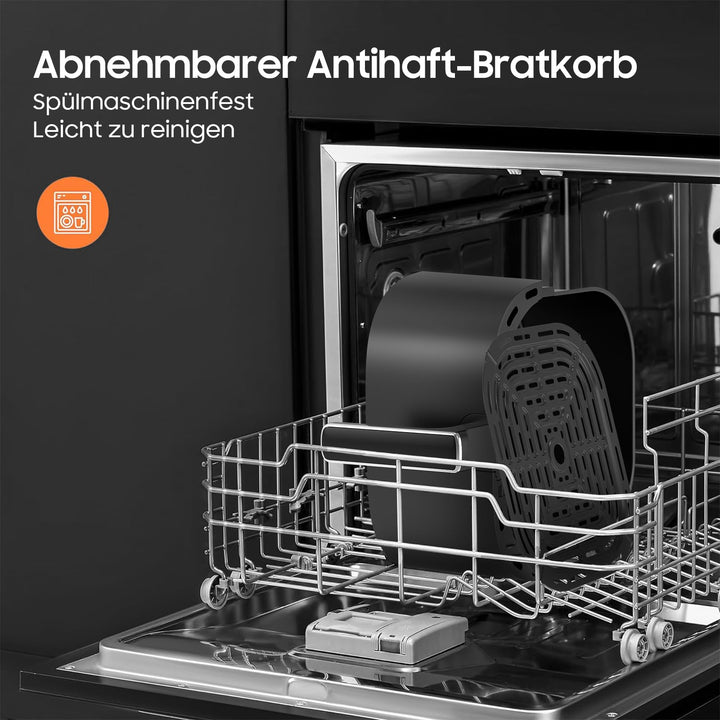 Heissluftfritteuse 6,5L XL 1700W Metall-Innenraum 8 Programme - Bild 7