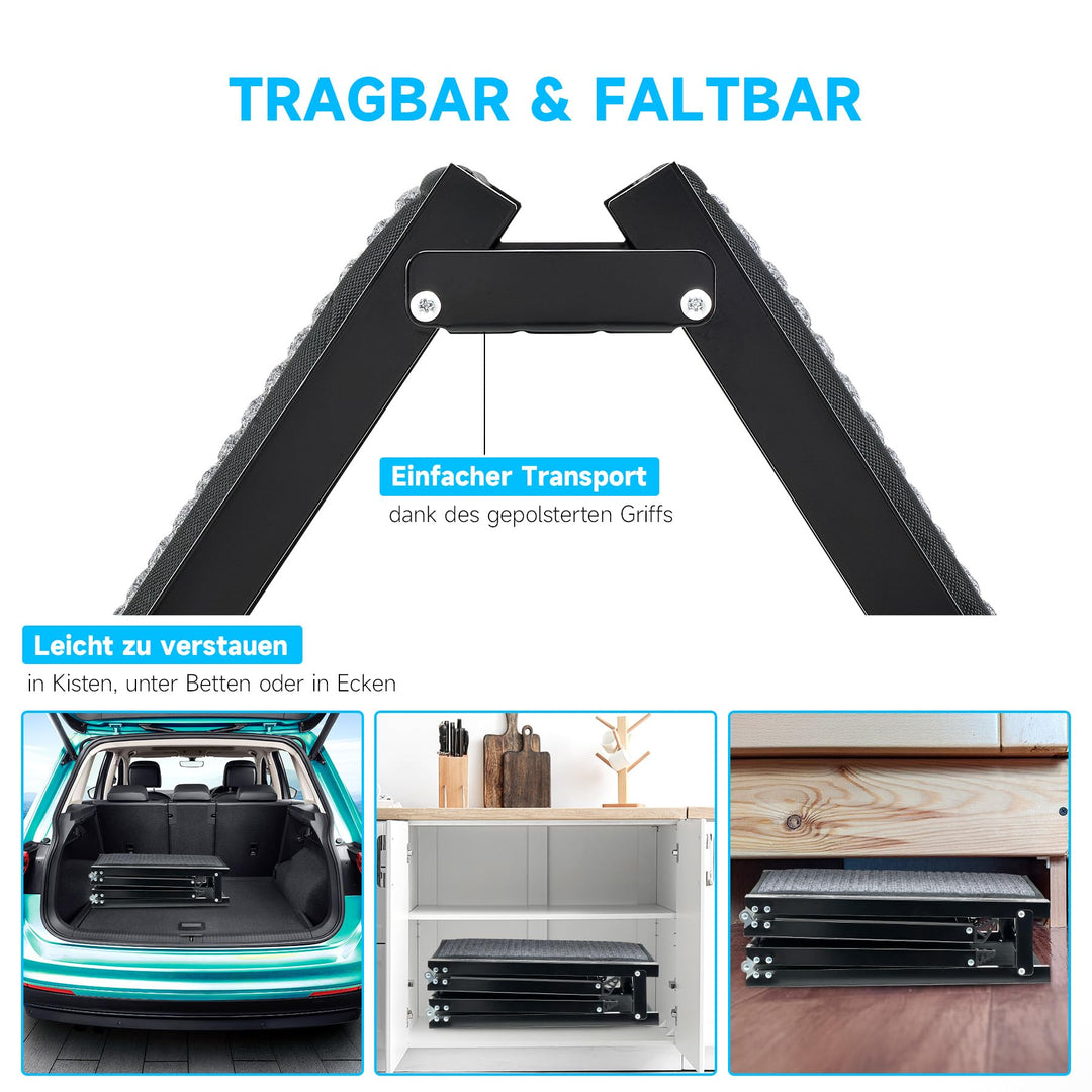 Hunderampe Auto klappbar 170cm Aluminium bis 90kg rutschfest - Bild 7