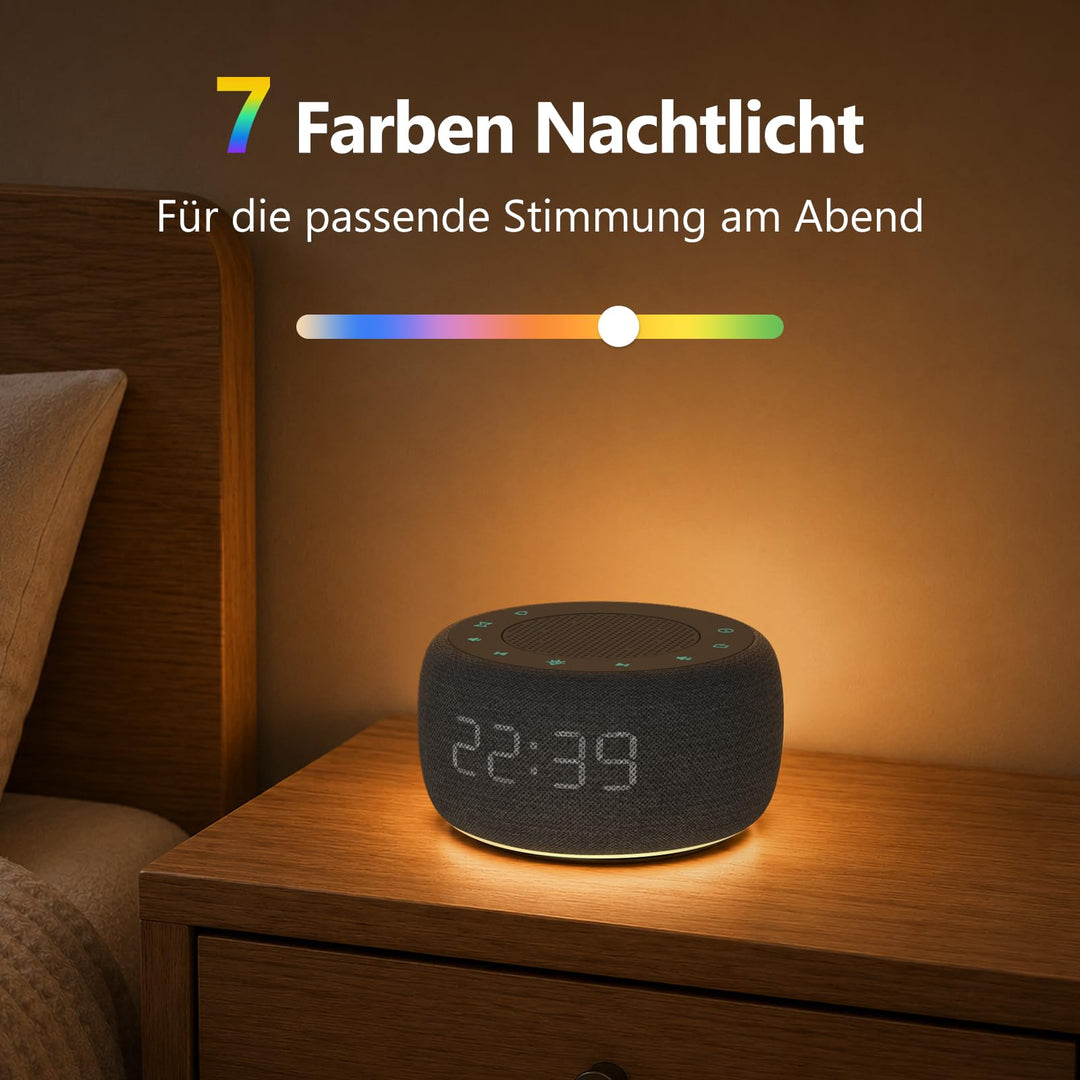Radiowecker mit Nachtlicht 7 Farben FM-Radio 5W Lautsprecher - Bild 4