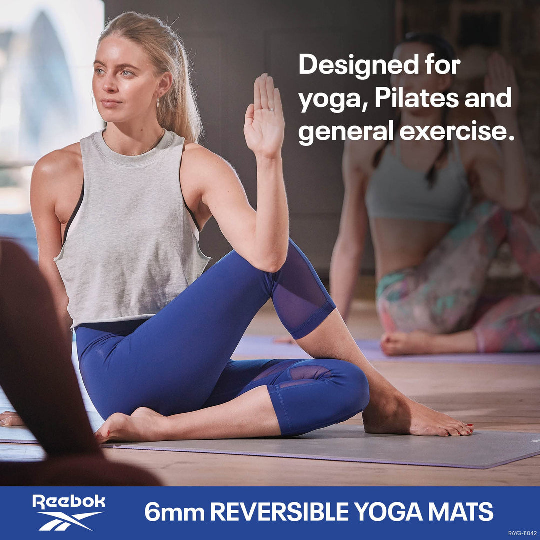 Yogamatte doppelseitig TPE/EVA 6 mm rutschfest 176x61 cm - Bild 4