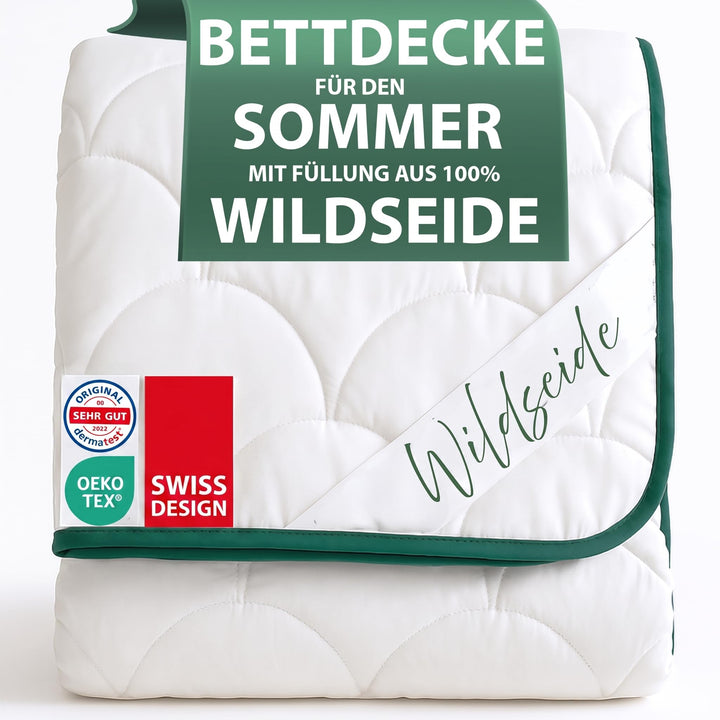 Sommerdecke 220x240 cm Wildseide-Füllung kühlend Oeko-Tex