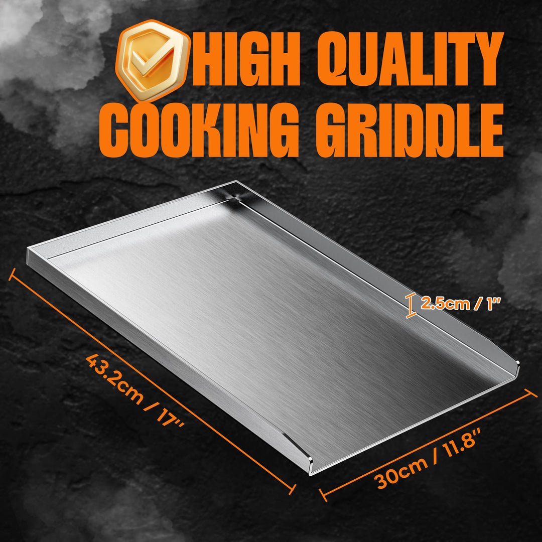 Grillplatte Plancha Edelstahl 44x30 cm für Weber Spirit &amp; Genesis - Bild 2