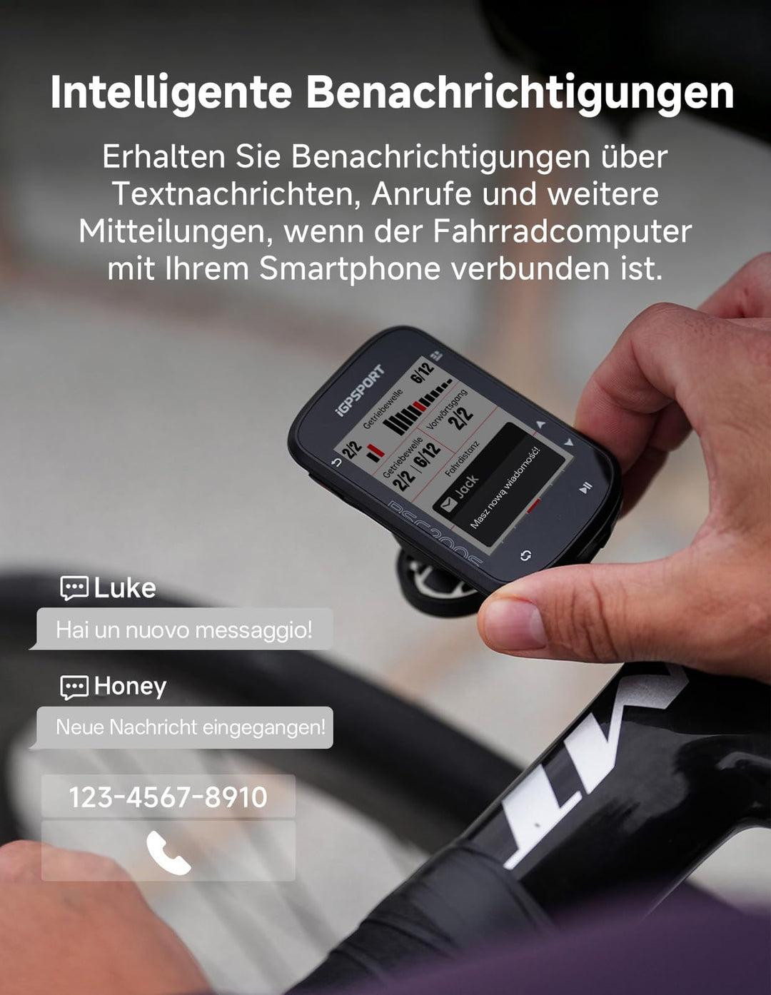 Fahrradcomputer GPS kabellos 2,4 Zoll Farbdisplay mit Navigation - Bild 9