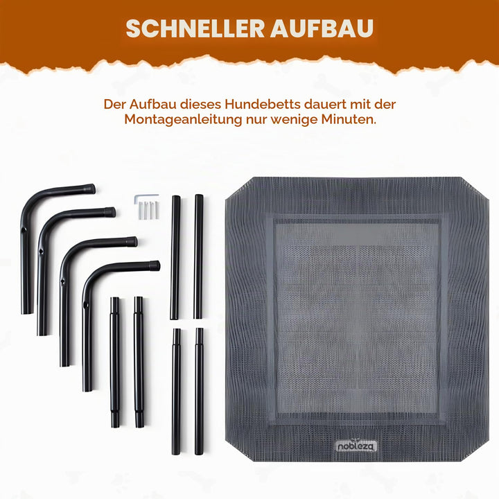 Erhöhtes Hundebett Outdoor XL 137x90cm Stahl Netz kühlend - Bild 5
