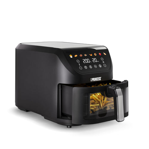Heissluftfritteuse 8 L Slim 2000 W mit Sichtfenster und 8 Programmen