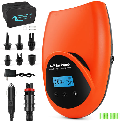 Elektrische SUP Pumpe kabellos 20 PSI mit 15000-mAh-Akku