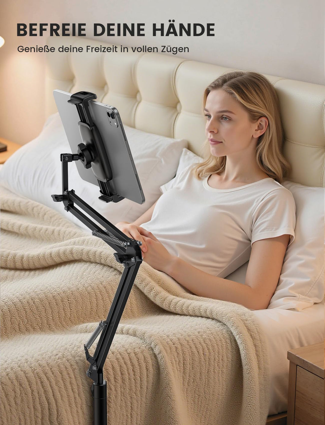 Tablet Bodenständer höhenverstellbar 73–150 cm für 4,7–13 Zoll - Bild 4