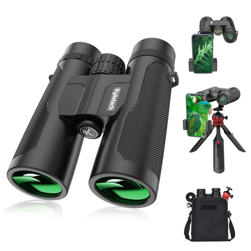 Fernglas 12x42 mit Stativ und Smartphone-Adapter wasserdicht