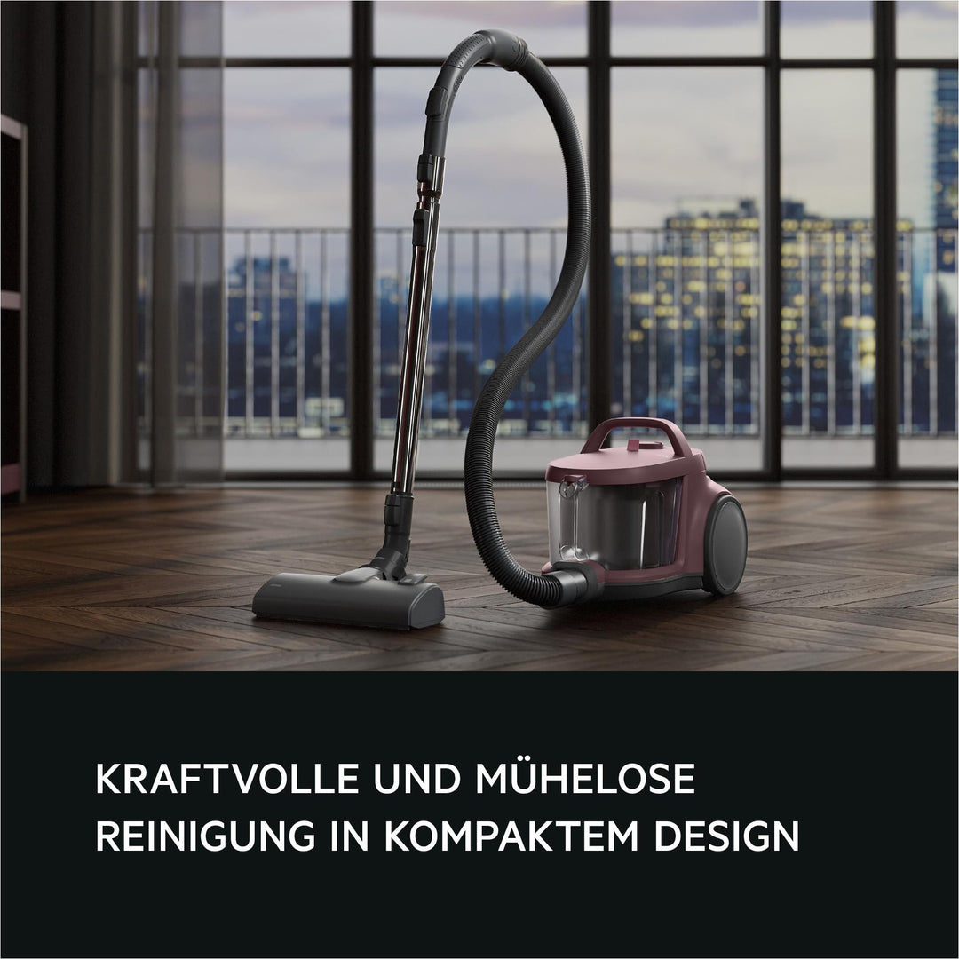 Staubsauger beutellos mit HEPA-Filter 1000W 2L Behälter dunkelrot - Bild 2