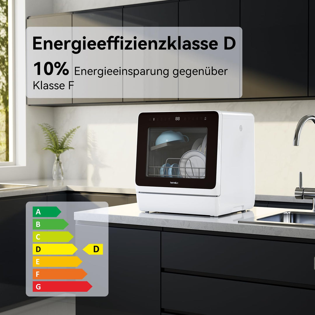 Tischgeschirrspüler 5 Gedecke 7+3 Programme mit Heisslufttrocknung - Bild 4