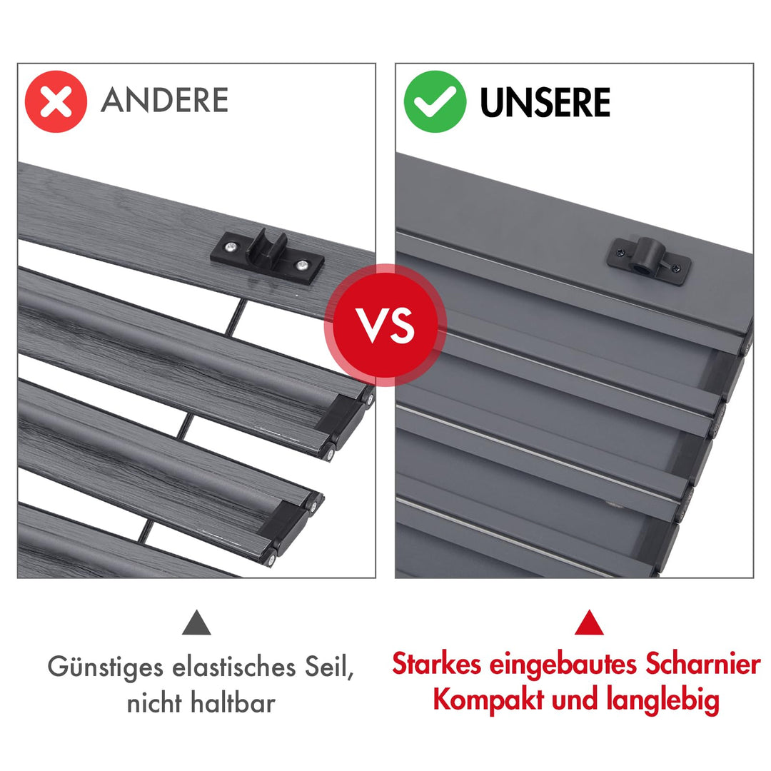 Campingtisch klappbar Aluminium 70x70cm 80kg belastbar mit Tragetasche - Bild 4