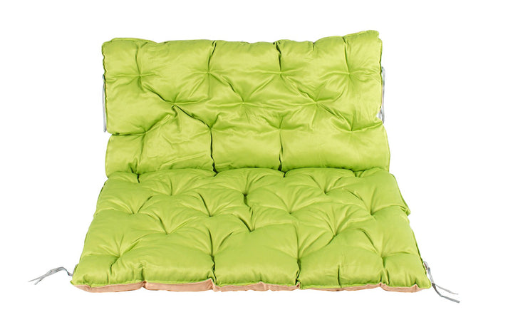 Wendekissen Gartenpalette mit Rückenlehne 120x140x12 cm Grün-Beige - Bild 4