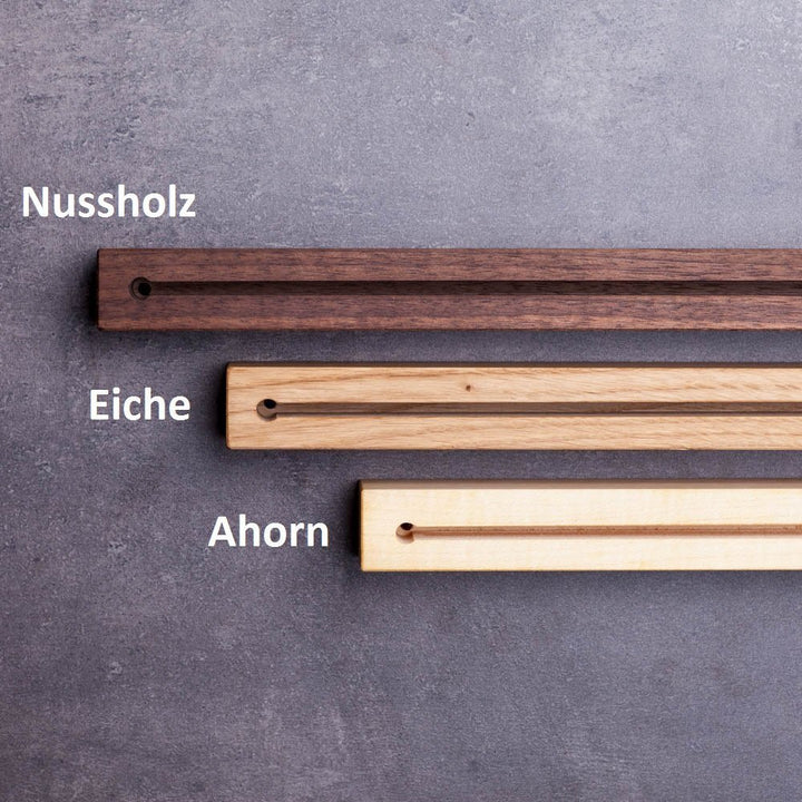Schlüsselbrett Nussholz mit Nut 40 cm handgefertigt massiv - Bild 5