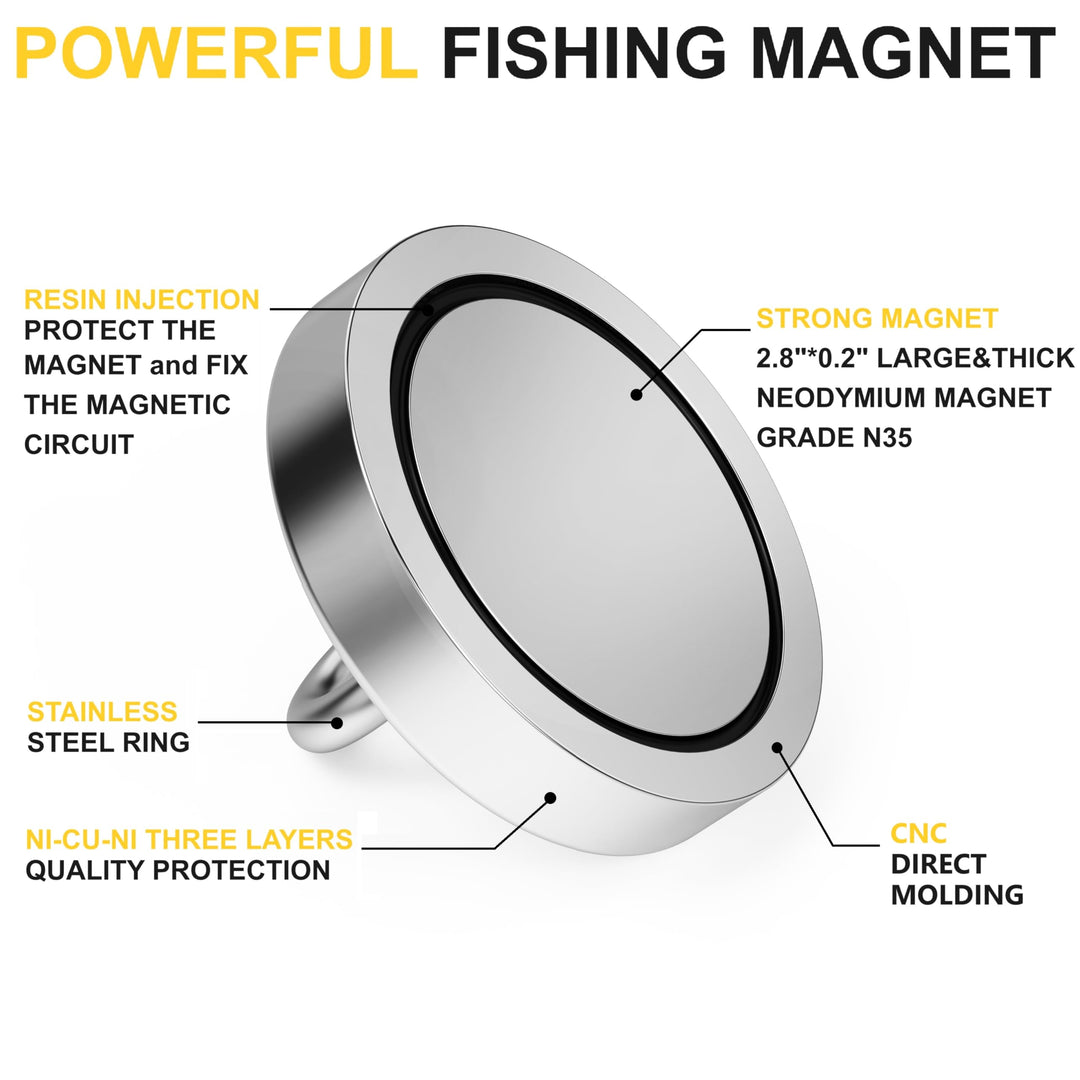 Fischermagnet Neodym 420 kg Ziehkraft 90 mm CNC-Stahl - Bild 2