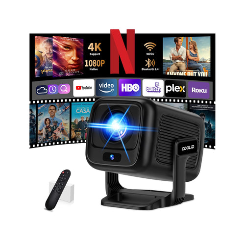 Mini Beamer Full HD 1080p mit Autofokus, WiFi 6 & BT 5.4