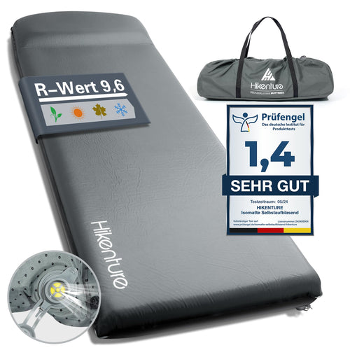 Isomatte selbstaufblasend 8 cm Schaumstoff für Camping und Wandern