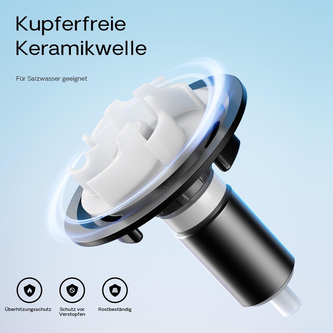 Teichpumpe 12.000 l/h 100W Energiespar-Filterpumpe für Koiteiche - Bild 6